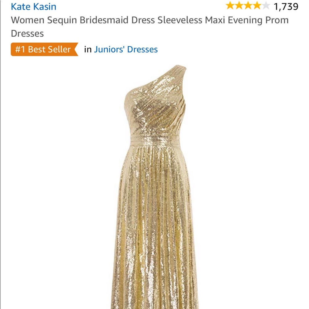 Gold sequin dress